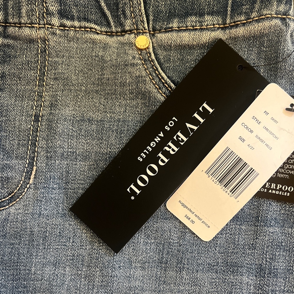 LIVERPOOL NWT DENIM CHLOE PENCIL SKIRT - Picture 3 of 4
